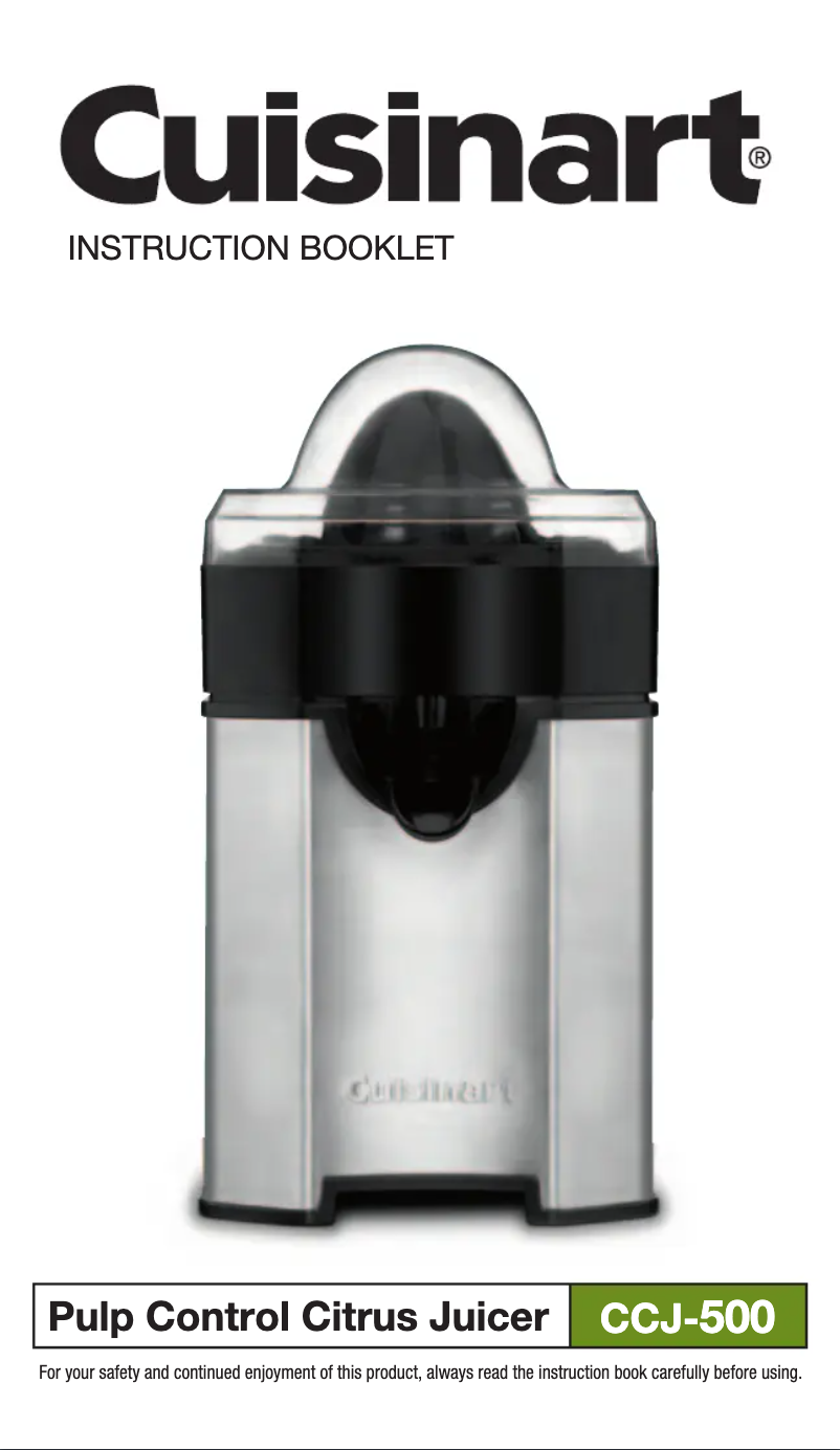 Imagen de la primera página del manual del dispositivo CCJ-500