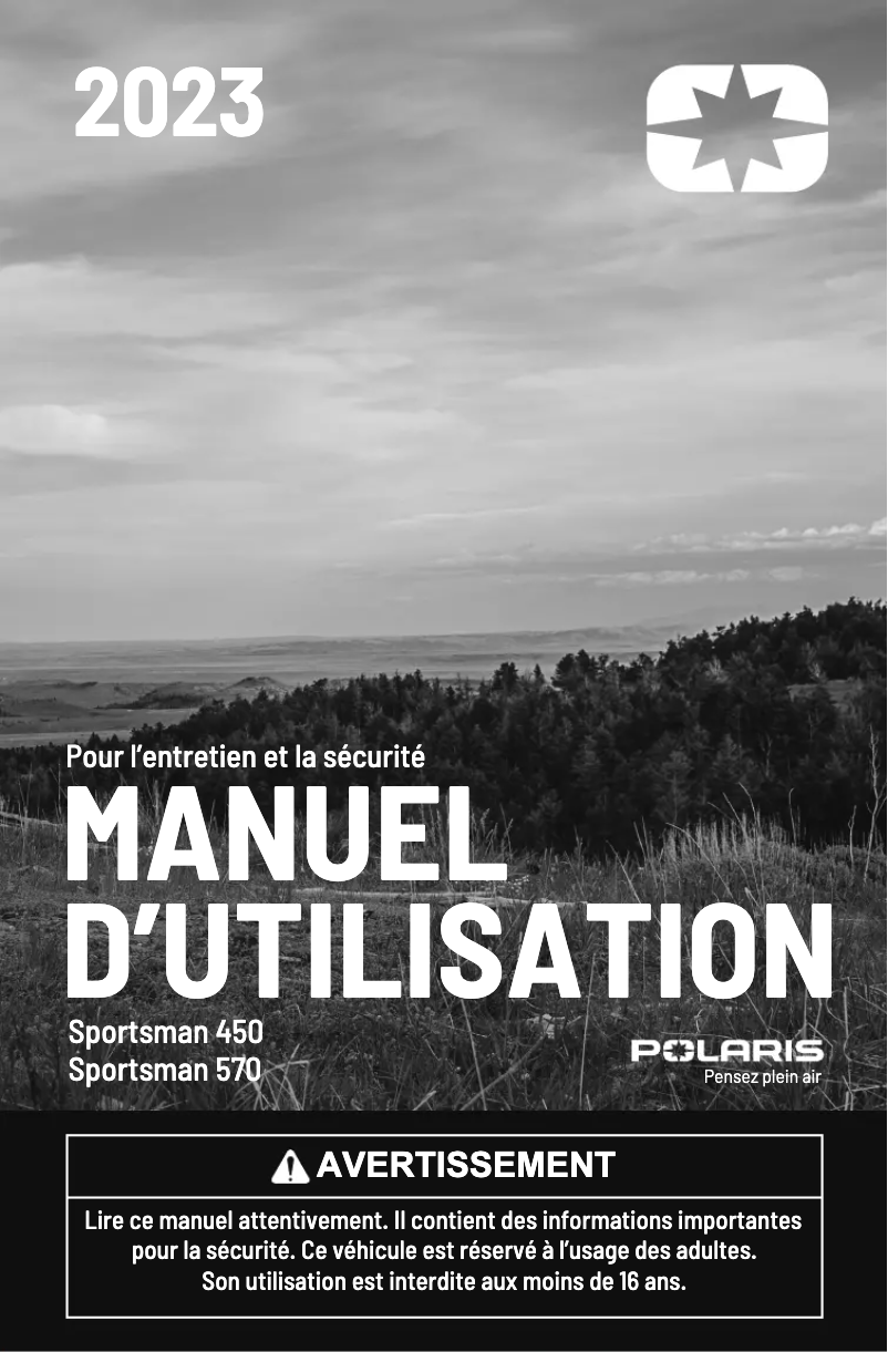 Página 1 del manual Manual de usuario Polaris Sportsman 570 Utility HD (2023)