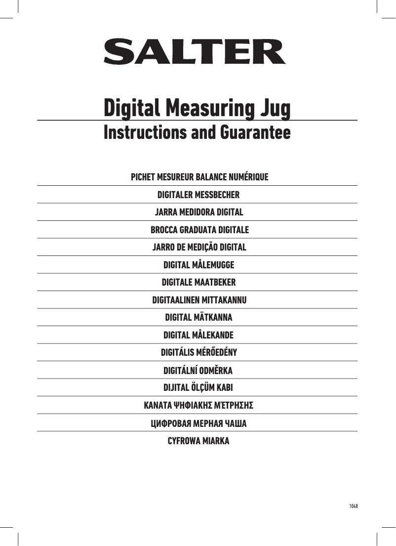 Imagen de la primera página del manual del dispositivo 1048