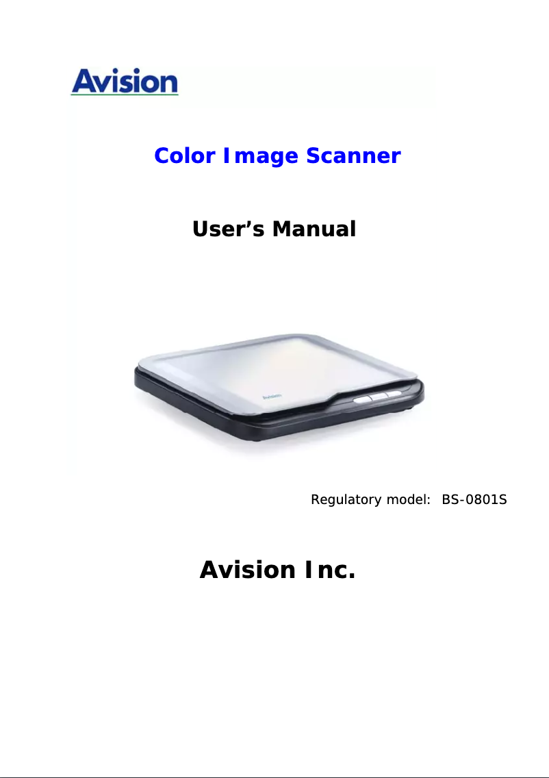 Página 1 del manual Manual de usuario Avision AVA5