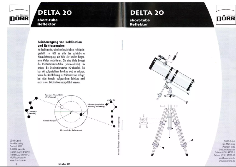Imagen de la primera página del manual del dispositivo Delta 20