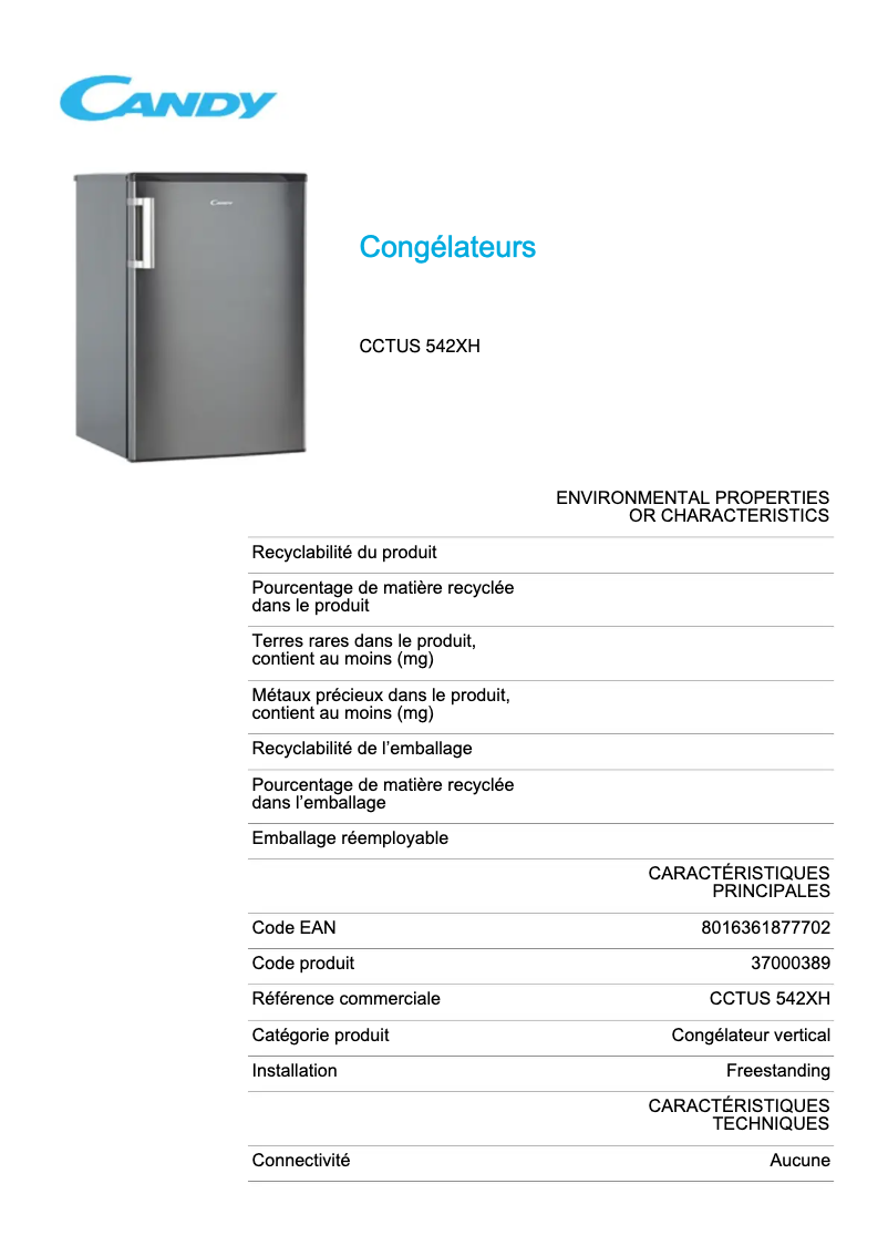 Imagen de la primera página del manual del dispositivo CCTUS 542XH