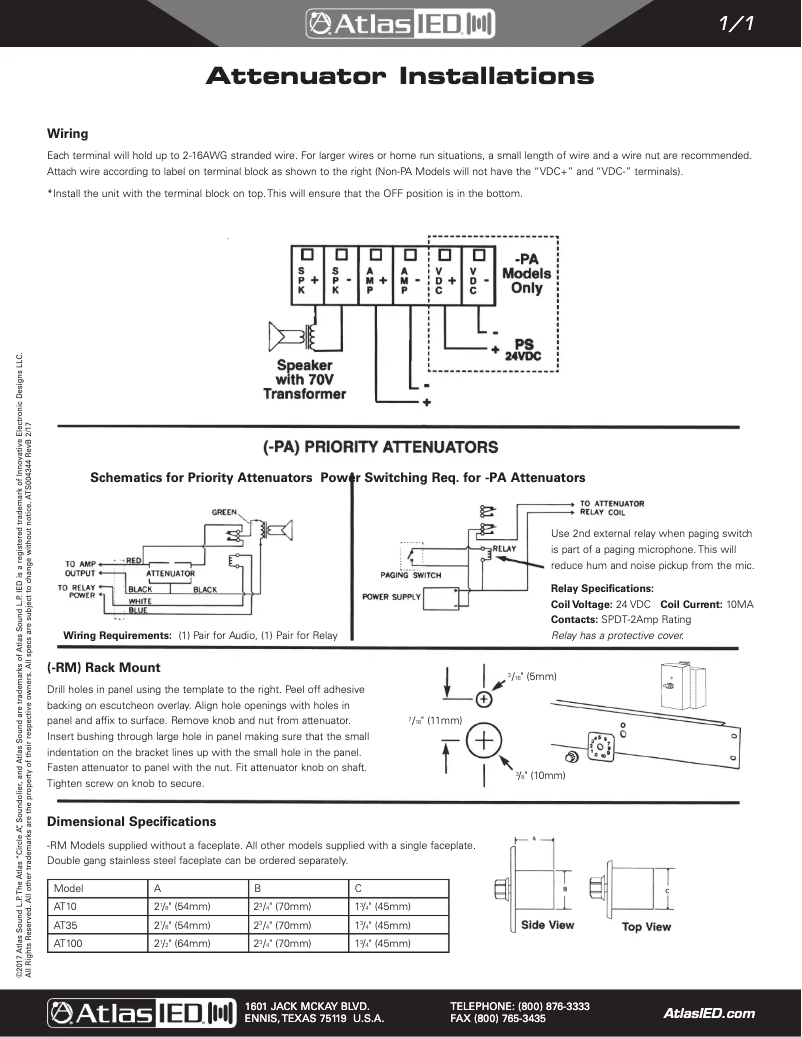 Imagen de la primera página del manual del dispositivo AT10-RM