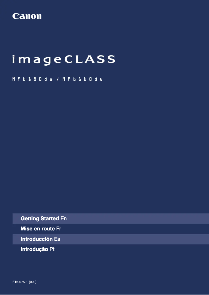 Página 1 del manual Manual de usuario Canon imageCLASS MF6180dw