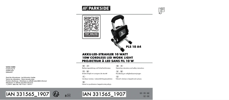 Página 1 del manual Manual de usuario Parkside PAS 2200 A1