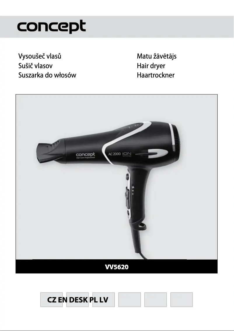 Página 1 del manual Manual de usuario Concept VV-5620