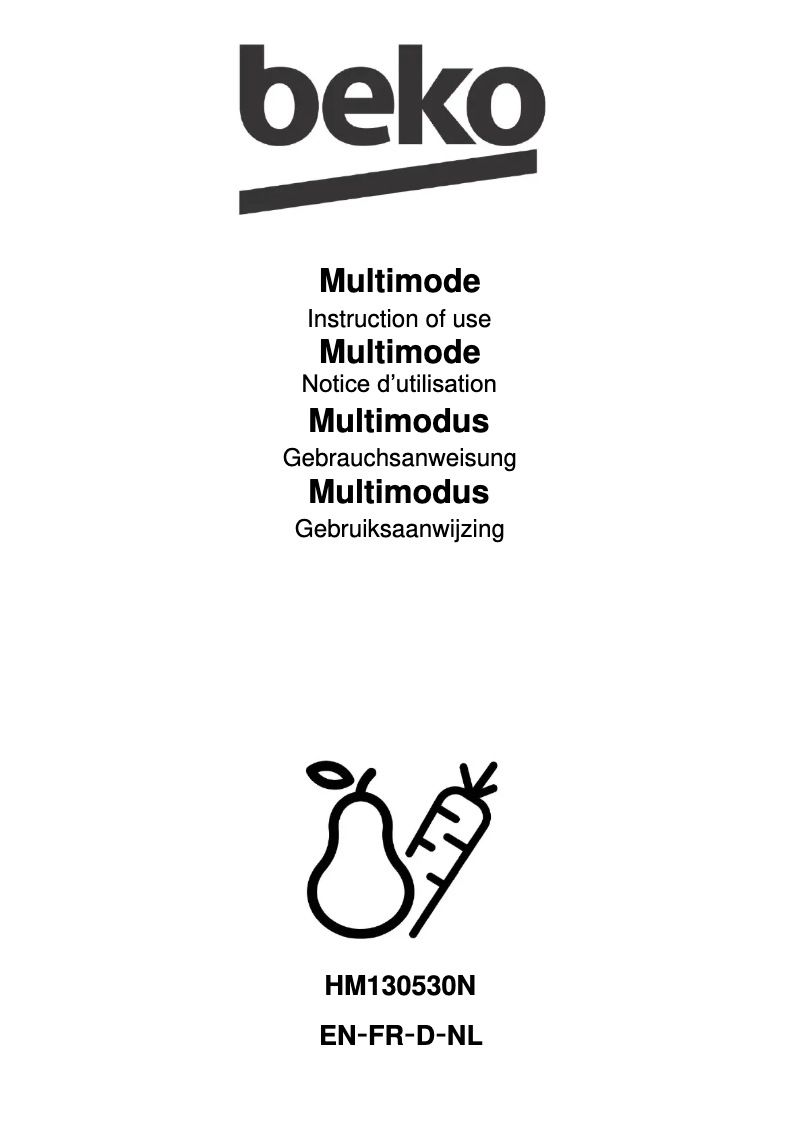 Página 1 del manual Manual de usuario Beko HM130530N