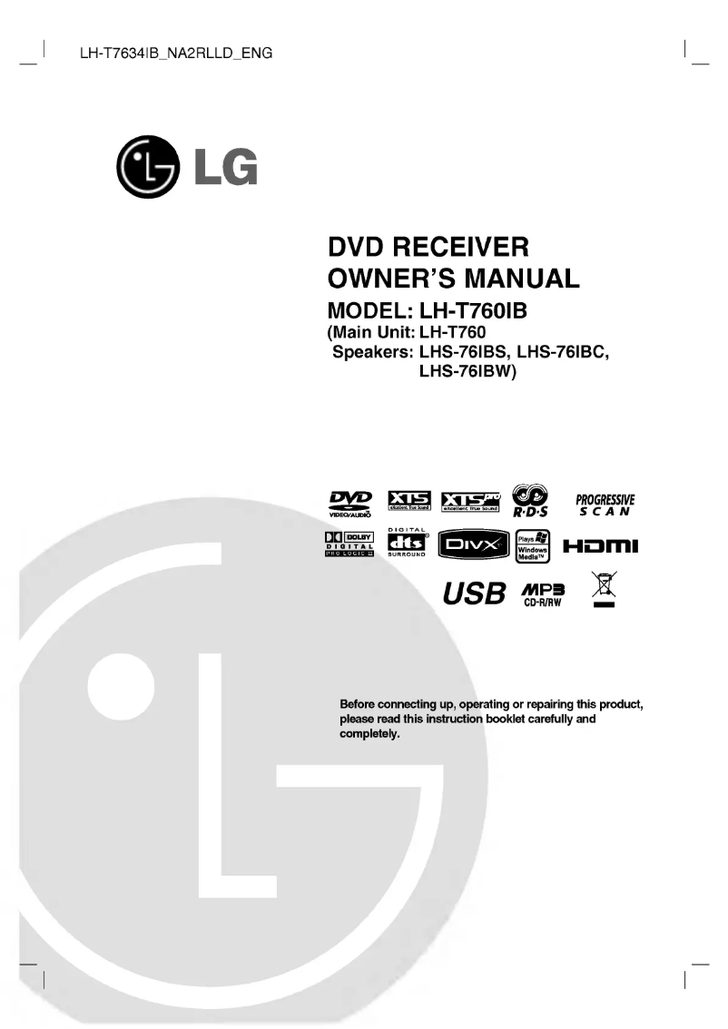 Página nº 1 - Manual de usuario LG LH-T7634IB
