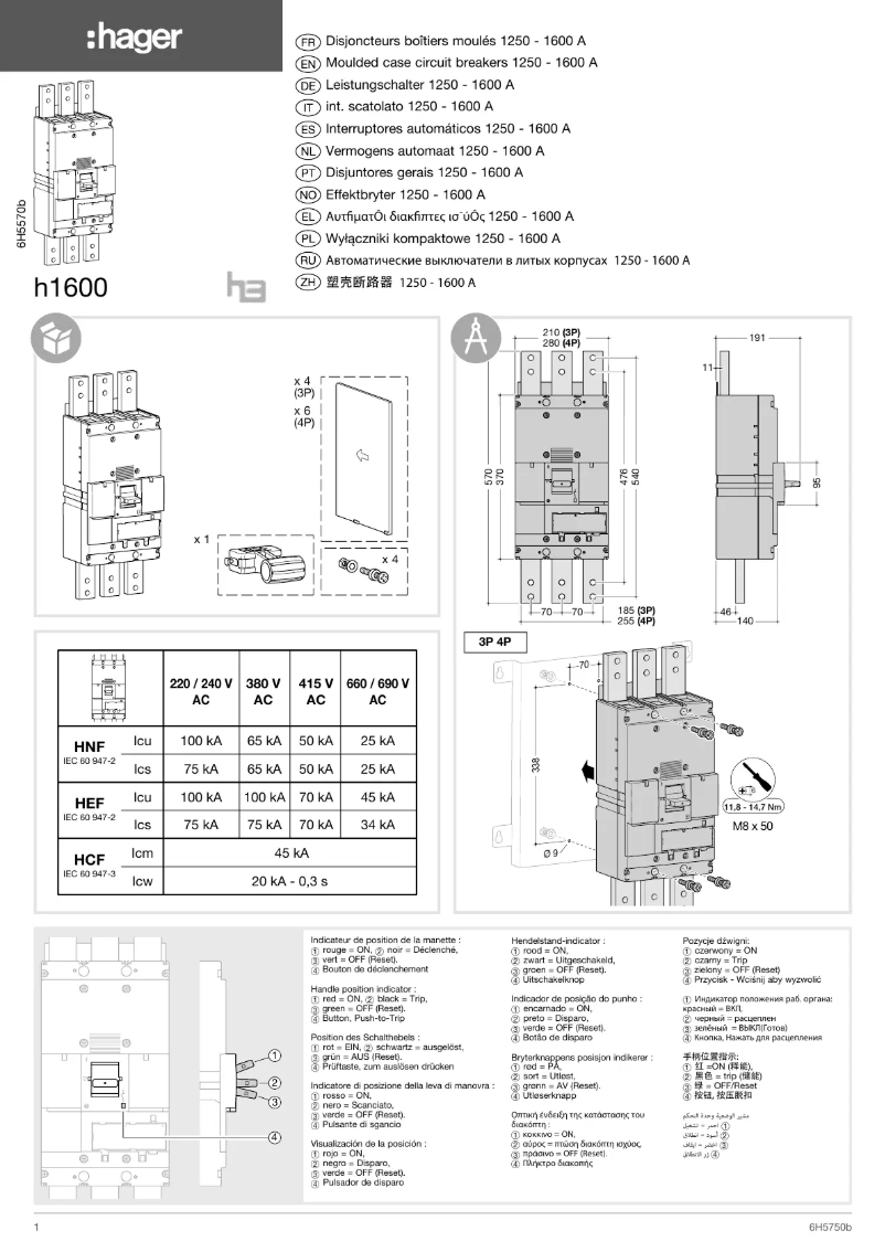 Página 1 del manual Manual de usuario Hager HNF980H