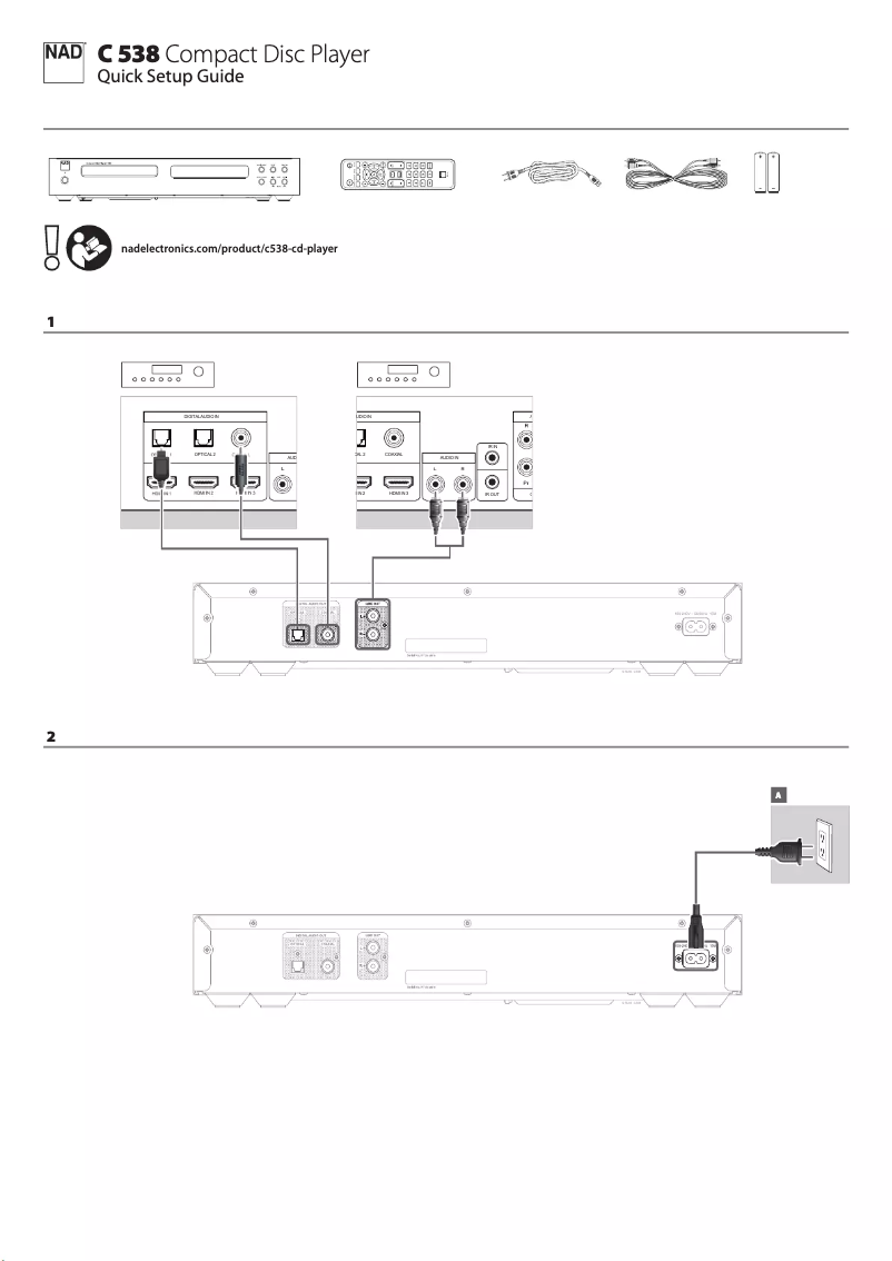 Página 1 del manual Guía de instalación NAD C 538