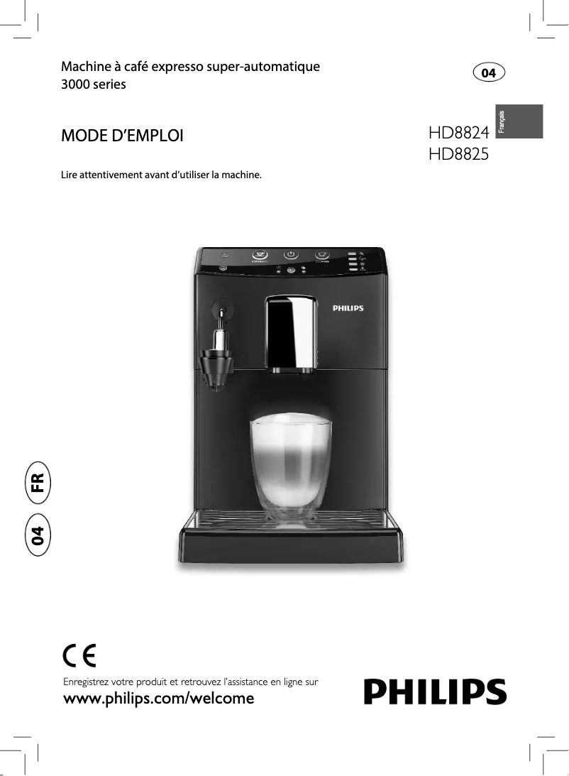 Imagen de la primera página del manual del dispositivo Saeco HD8824