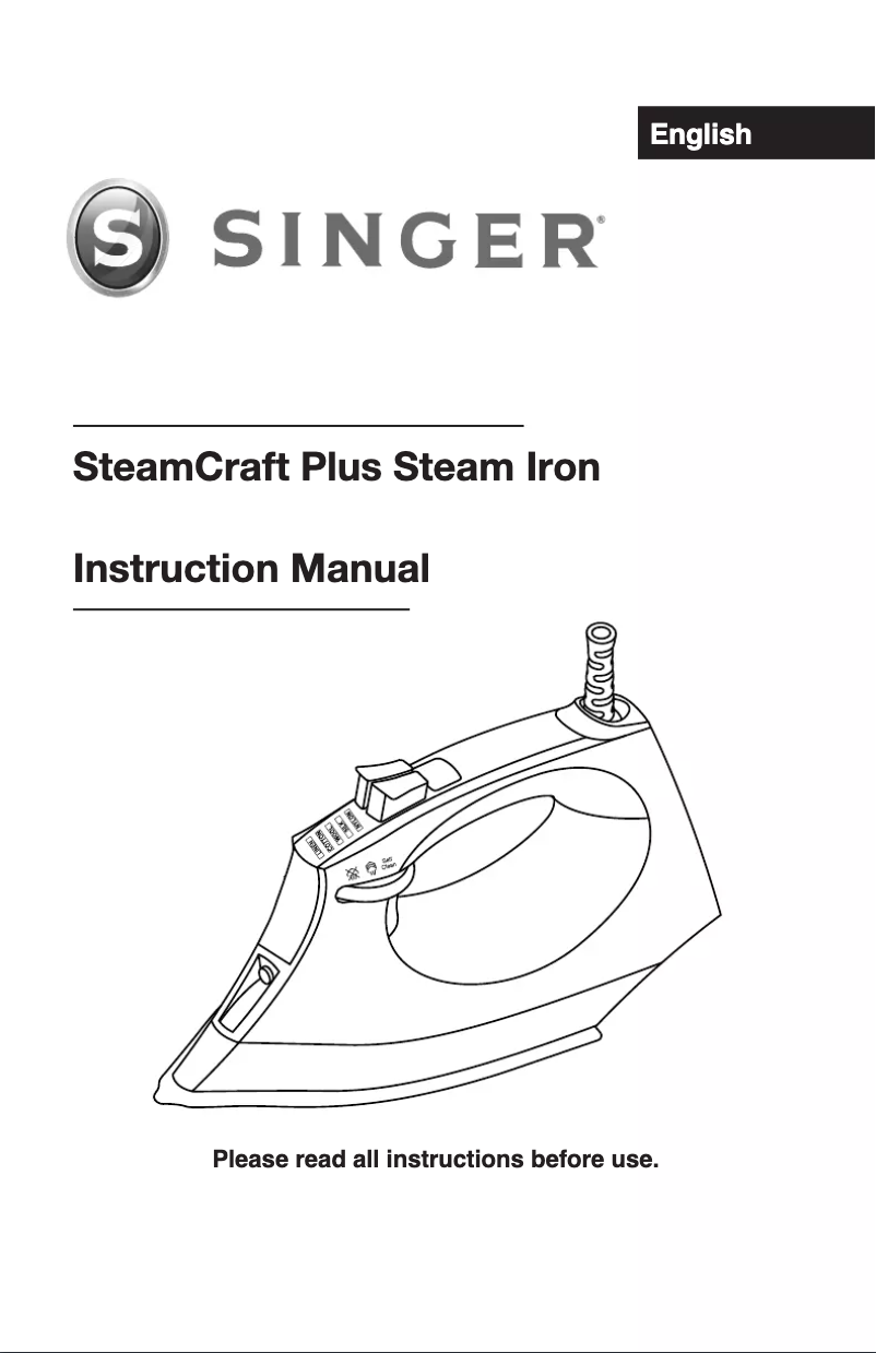 Página 1 del manual Manual de usuario Singer SteamCraft Plus