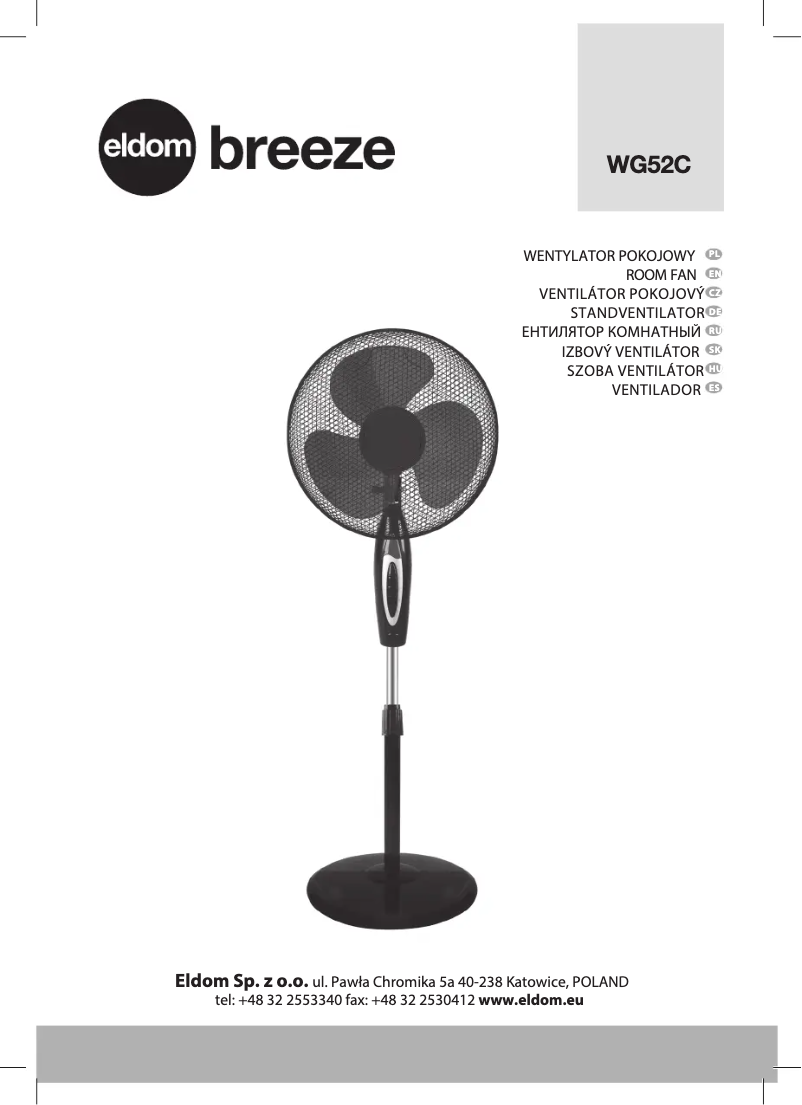 Página 1 del manual Manual de usuario Eldom BREEZE WG52C
