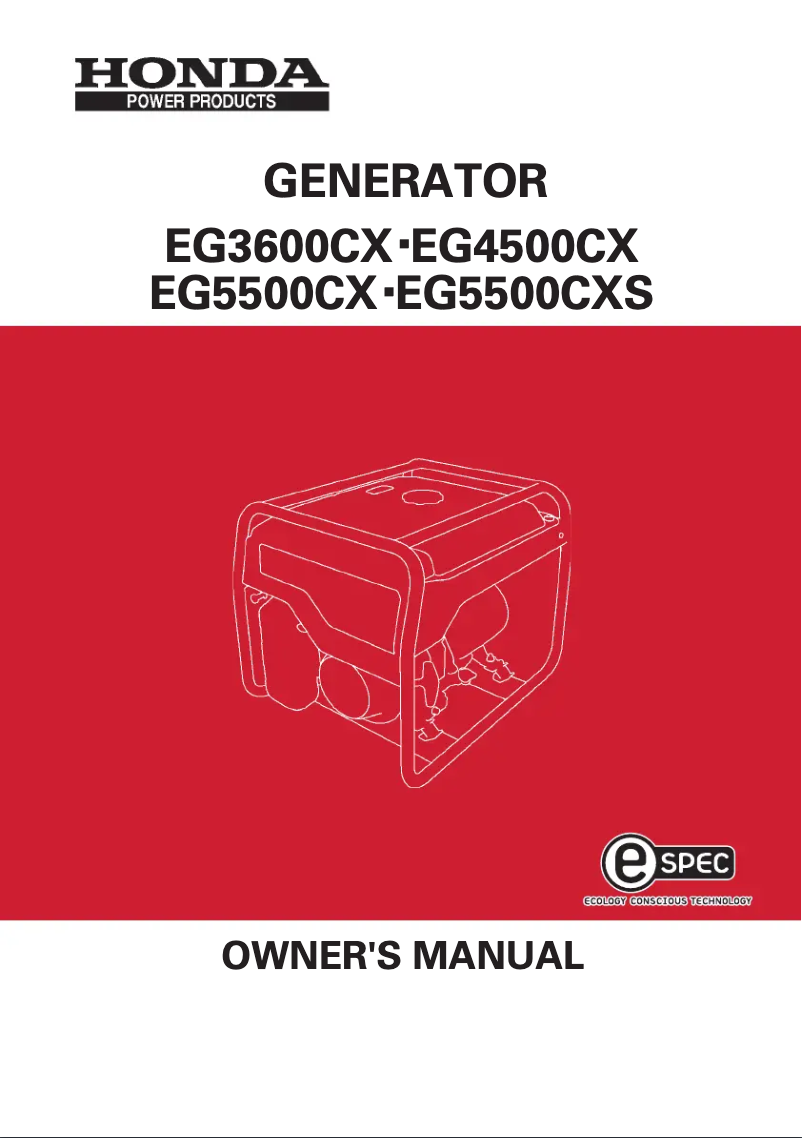 Imagen de la primera página del manual del dispositivo EG5500CX