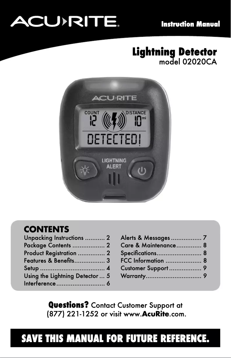 Imagen de la primera página del manual del dispositivo 02020CA