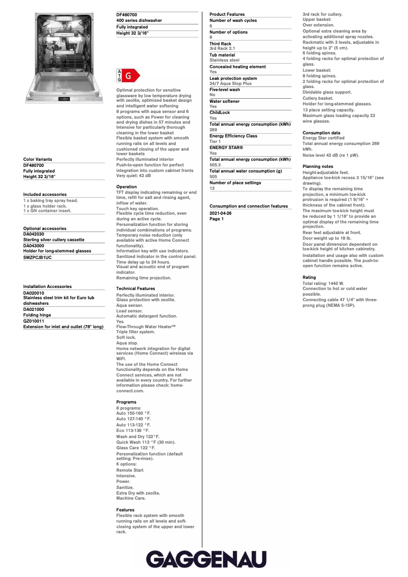 Imagen de la primera página del manual del dispositivo DF480700