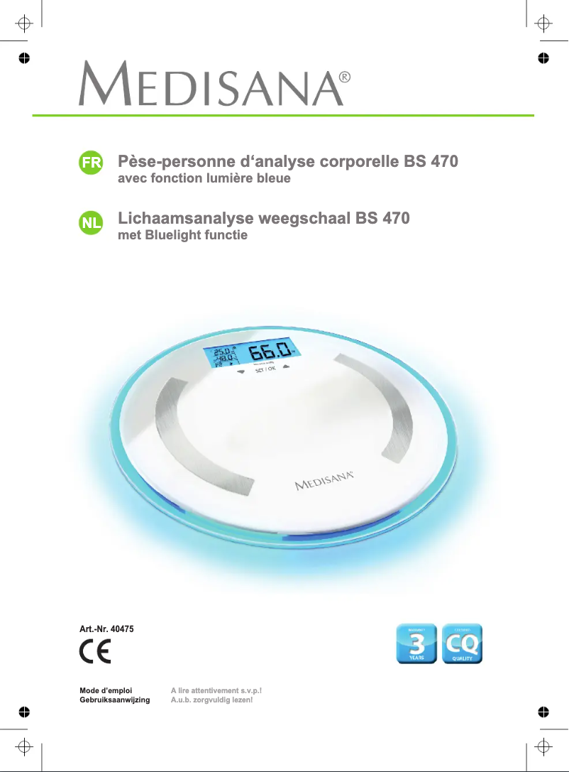 Imagen de la primera página del manual del dispositivo BS 470