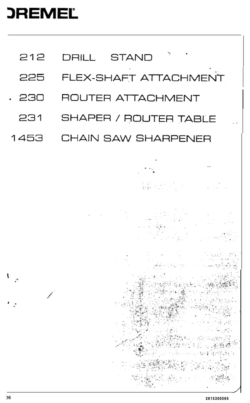 Página 1 del manual Manual de usuario Dremel 225 Flex Shaft Attachment