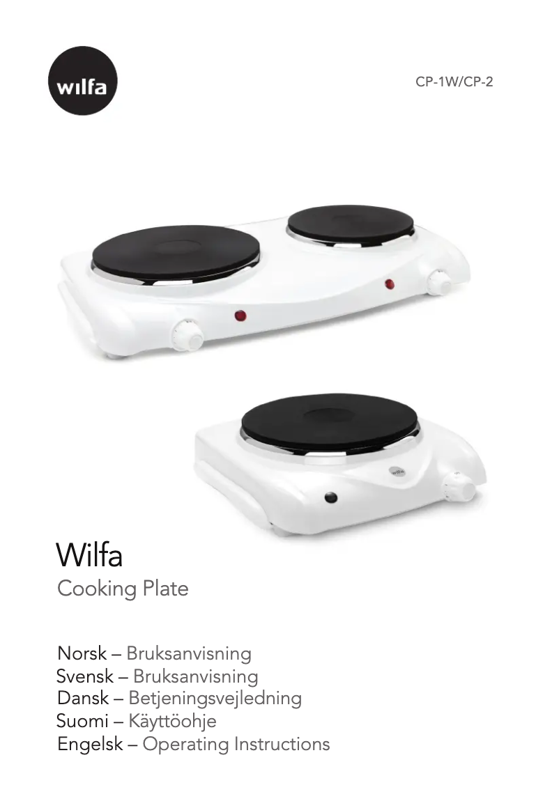 Página 1 del manual Manual de usuario Wilfa CP-1