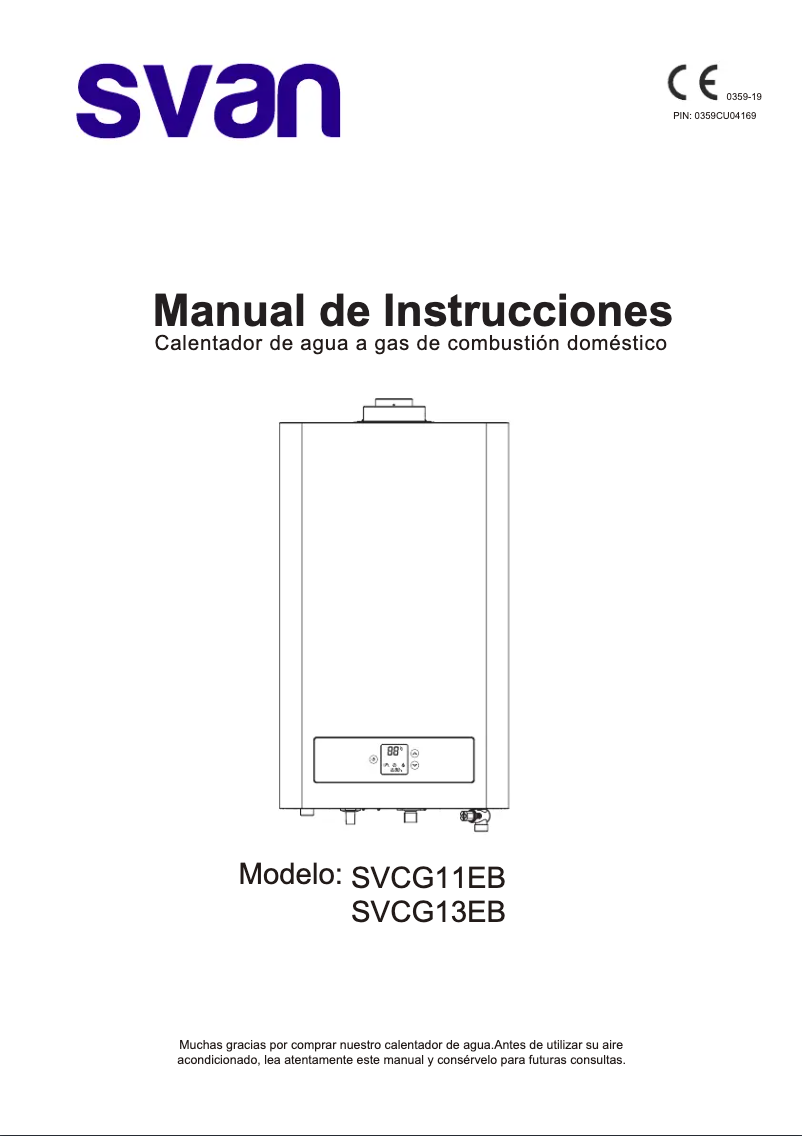 Página 1 del manual Manual de usuario SVAN SVCG11EB