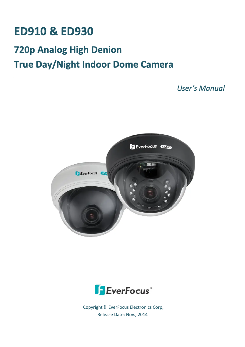 Página 1 del manual Manual de usuario EverFocus ED910