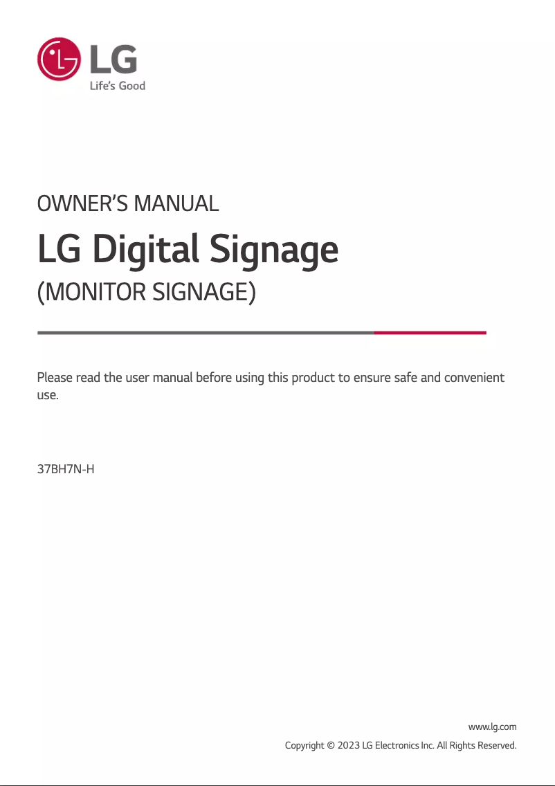 Imagen de la primera página del manual del dispositivo 37BH7N-H