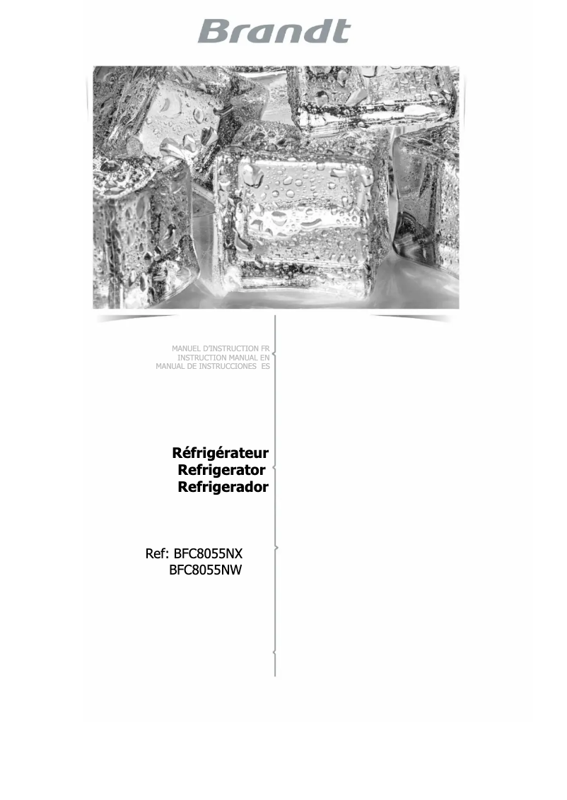 Imagen de la primera página del manual del dispositivo BFC8055NW