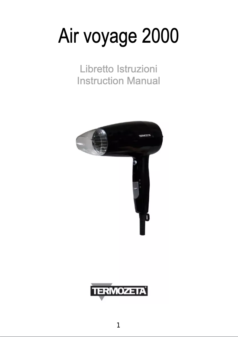 Página nº 1 - Manual de usuario Termozeta Air Voyage 2000