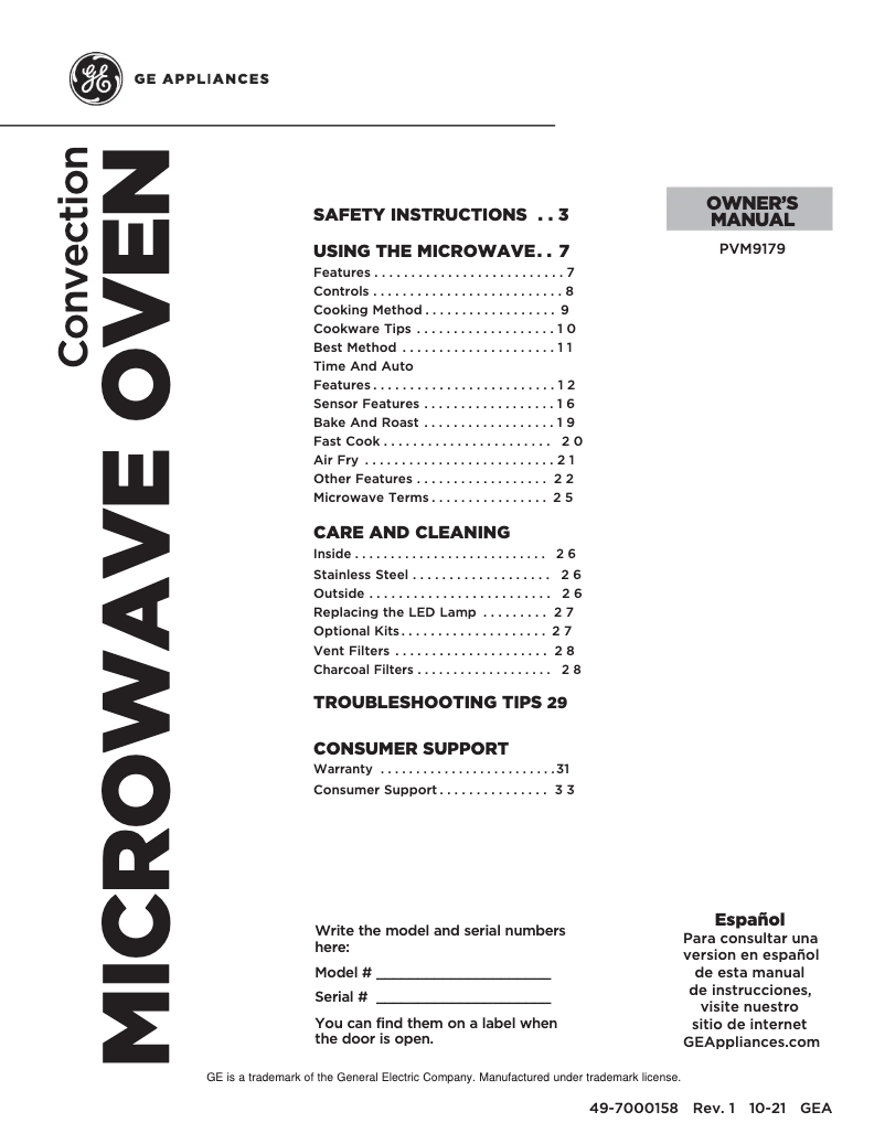 Imagen de la primera página del manual del dispositivo Profile PVM9179FRDS