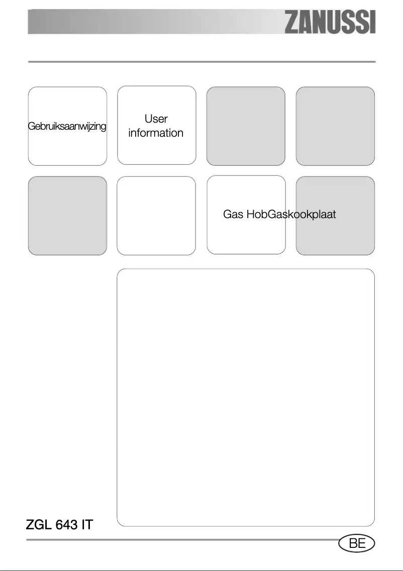 Página 1 del manual Manual de usuario Zanussi ZGL 64 ITX