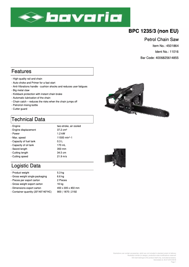 Imagen de la primera página del manual del dispositivo BPC 1235/3