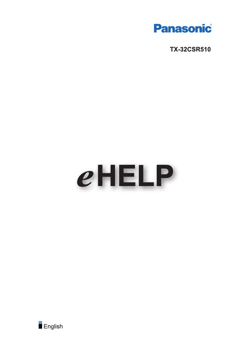 Imagen de la primera página del manual del dispositivo Viera TX-32CSR510