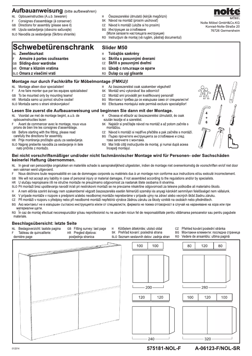 Página 1 del manual Manual de usuario Nolte Planeo