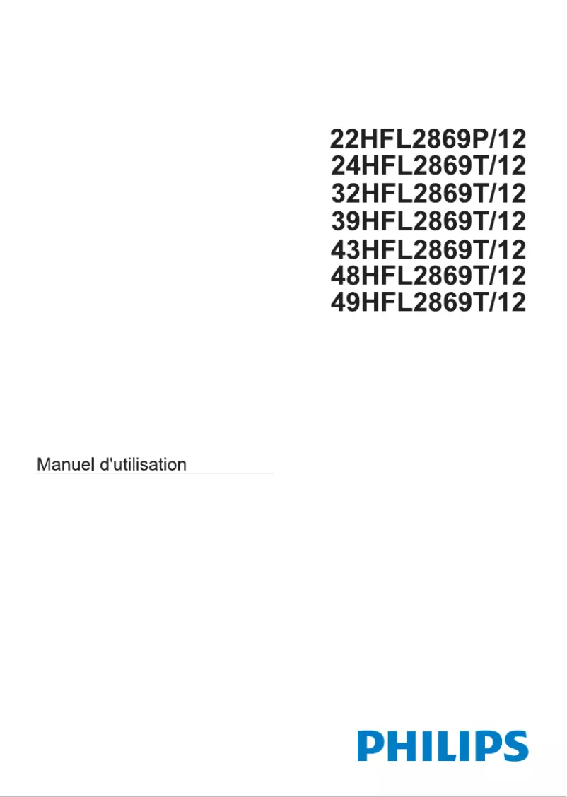 Imagen de la primera página del manual del dispositivo 43HFL2869T