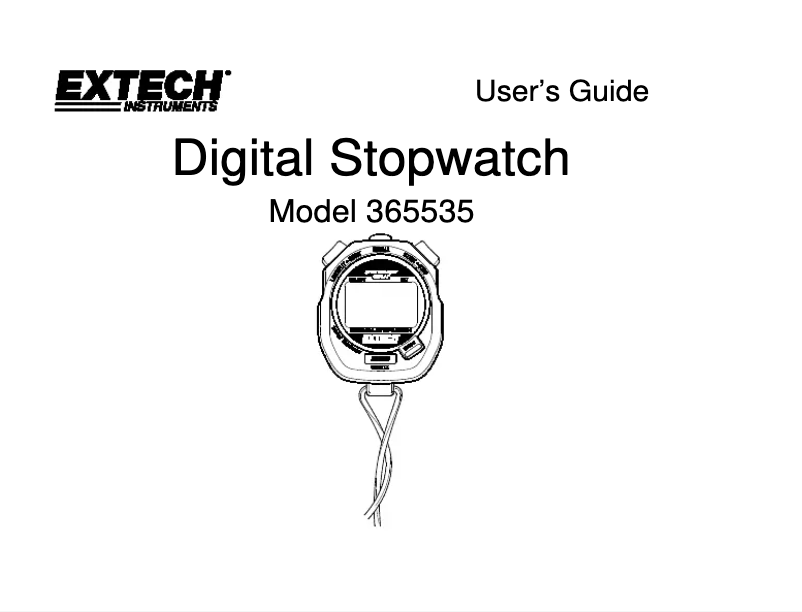 Página 1 del manual Manual de usuario Extech 365535