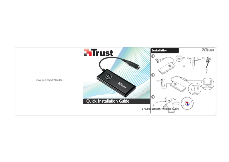 Imagen de la primera página del manual del dispositivo eeWave Wireless Bluetooth Audio Link