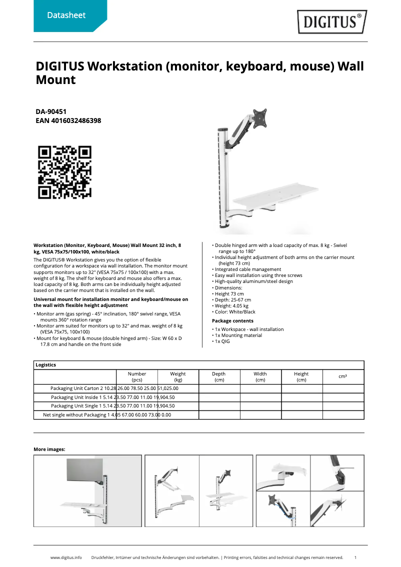 Imagen de la primera página del manual del dispositivo DA-90451
