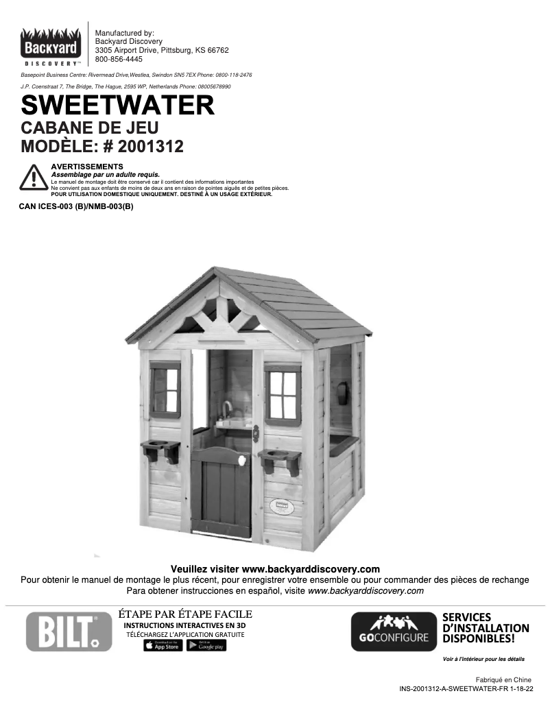 Imagen de la primera página del manual del dispositivo Sweetwater