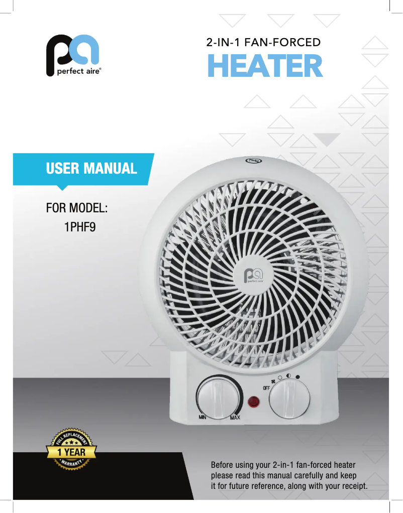 Página 1 del manual Manual de usuario Perfect Aire 1PHF9