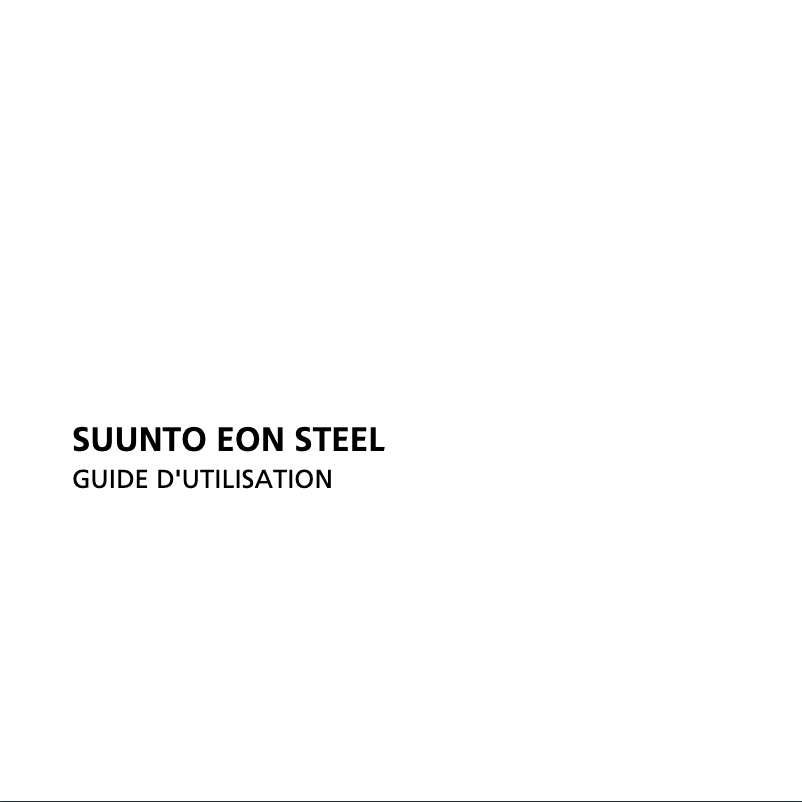 Página 1 del manual Manual de usuario Suunto EON Steel
