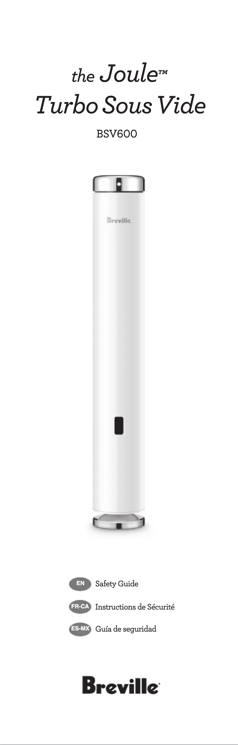 Imagen de la primera página del manual del dispositivo the Joule Turbo Sous Vide BSV600