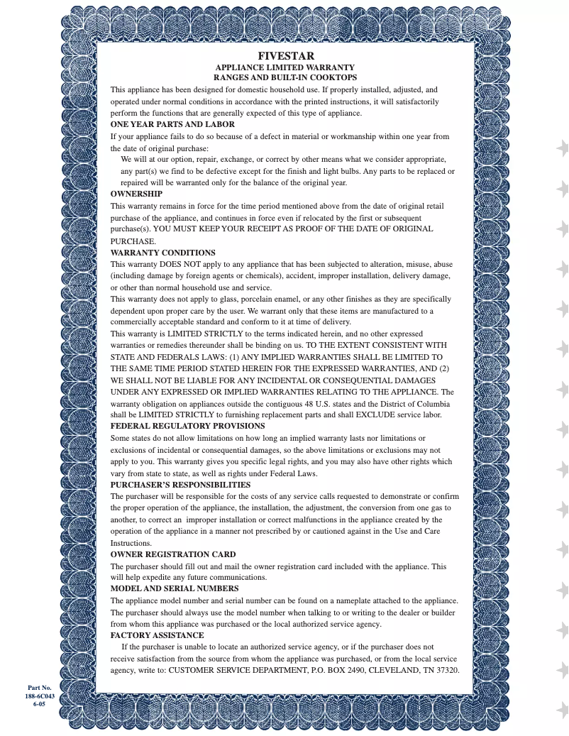 Página 1 del manual Manual de instrucciones FiveStar WPN3117SW