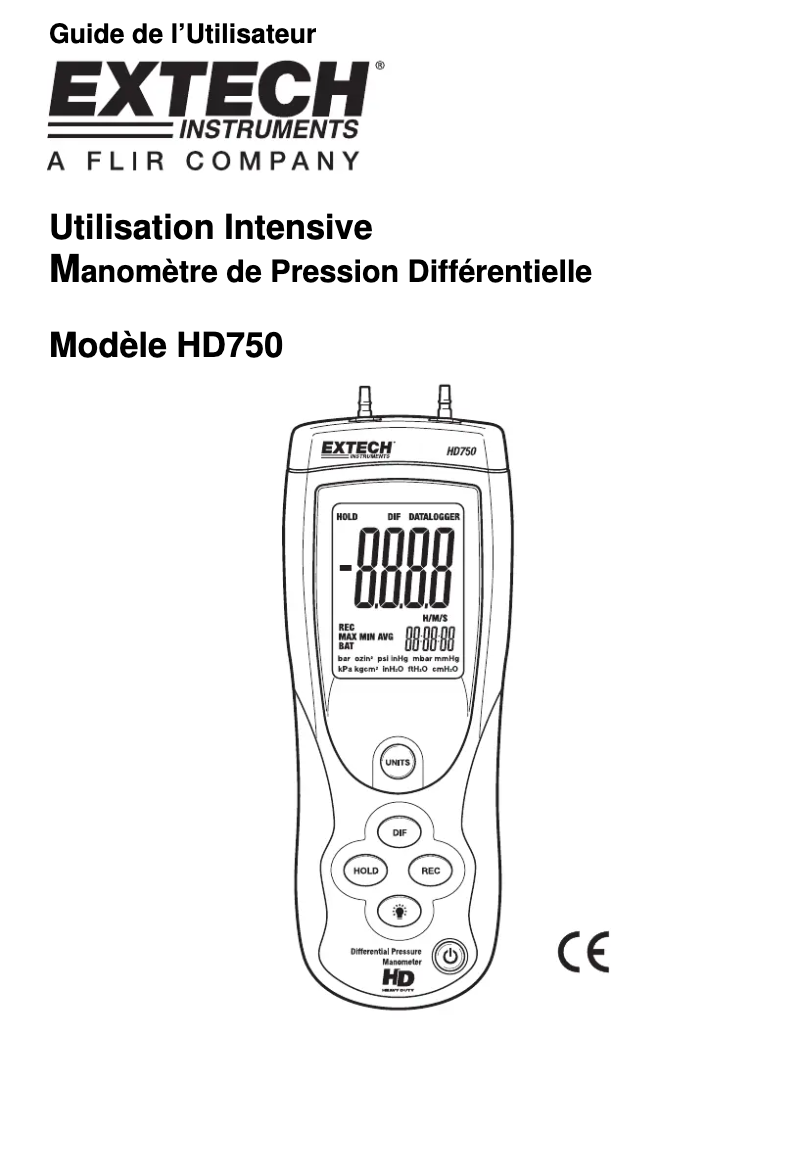 Imagen de la primera página del manual del dispositivo HD750