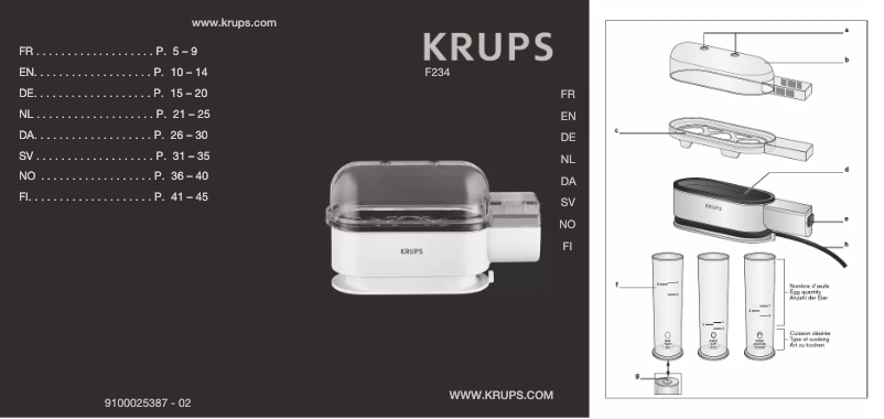 Página nº 1 - Manual de usuario Krups Ovomat Trio F234