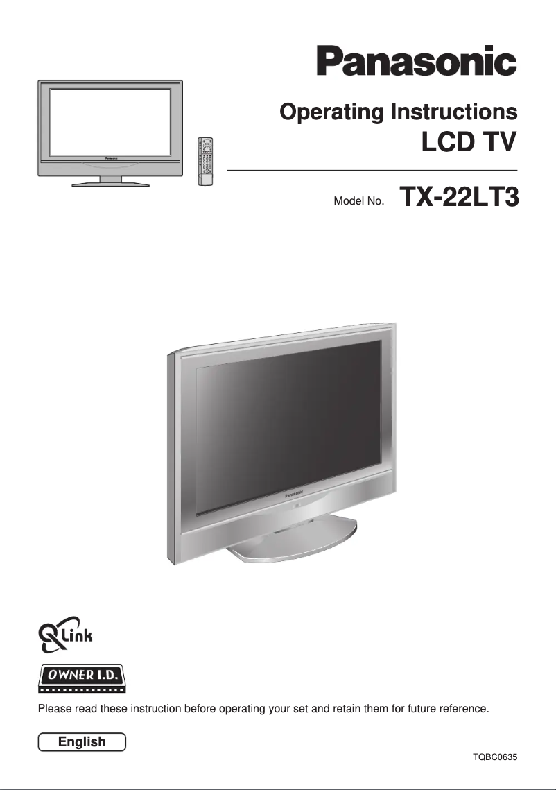 Imagen de la primera página del manual del dispositivo Viera TX-22LT3