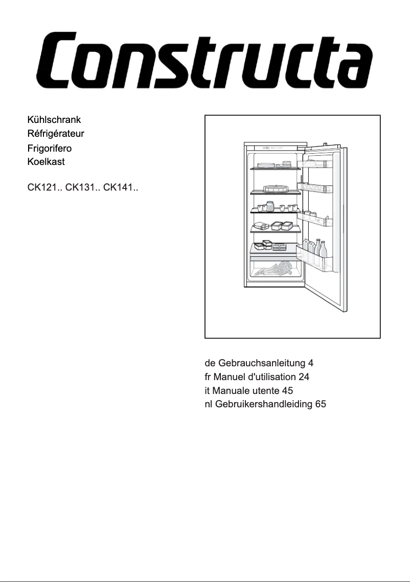 Imagen de la primera página del manual del dispositivo CK121EFE0