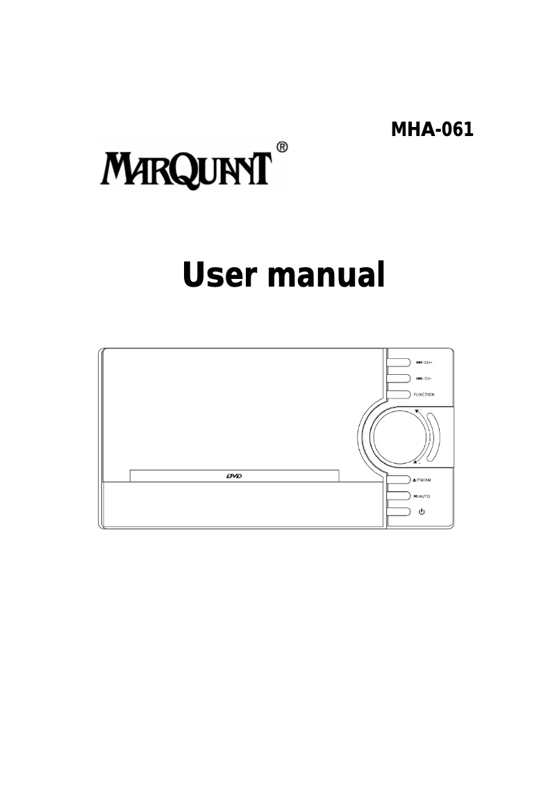 Imagen de la primera página del manual del dispositivo MHA-061