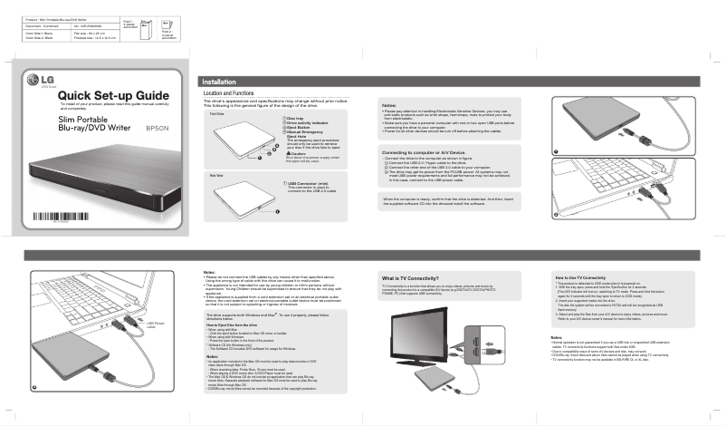 Imagen de la primera página del manual del dispositivo BP50NB40