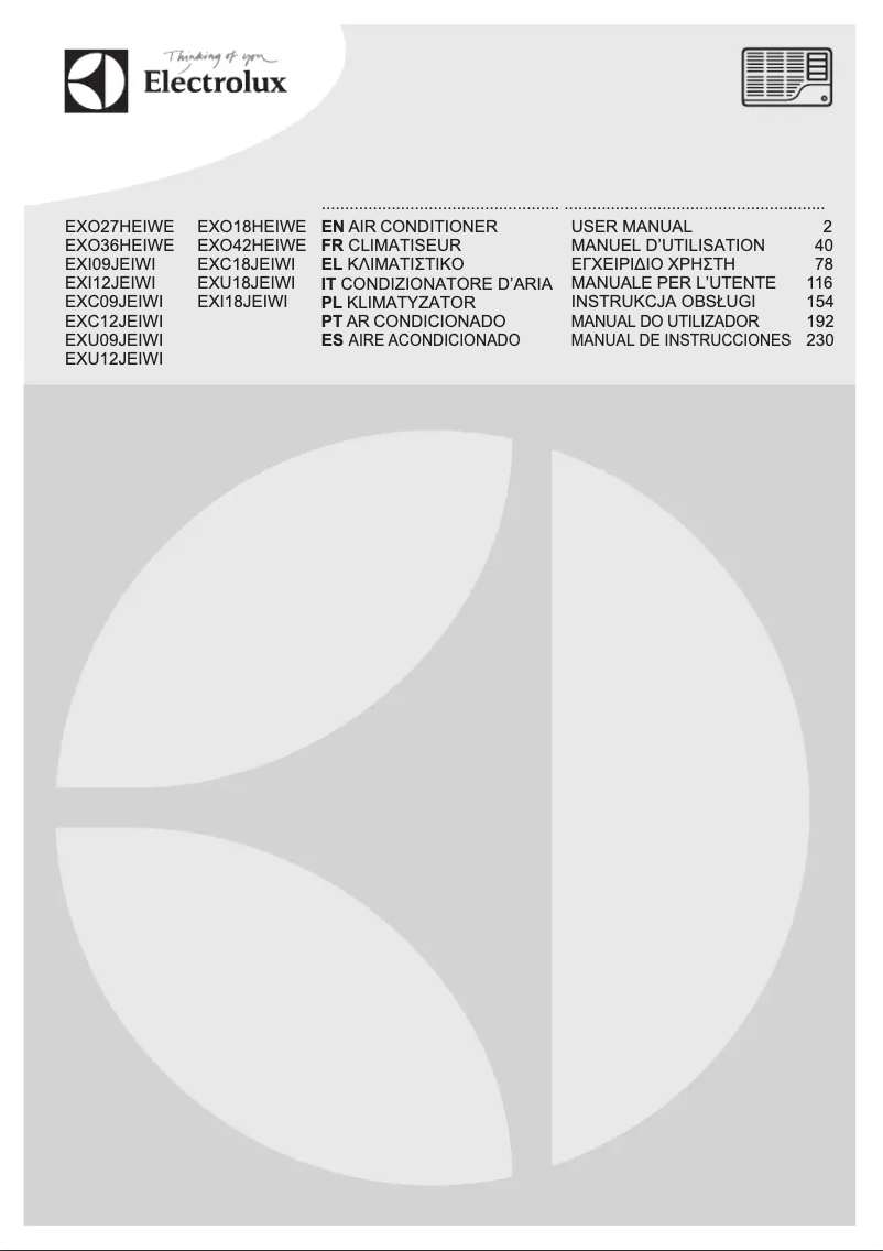 Imagen de la primera página del manual del dispositivo EXU09JEIWI