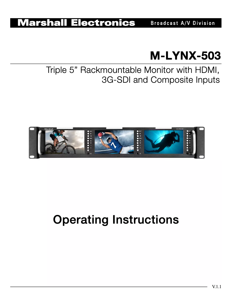 Página 1 del manual Manual de usuario Marshall Electronics M-LYNX-503